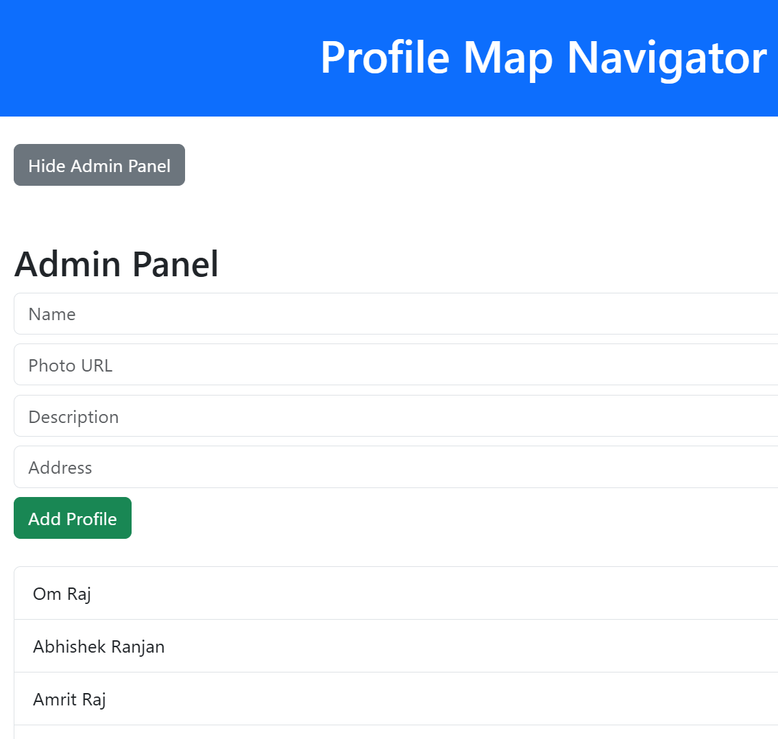Profile Map Navigator